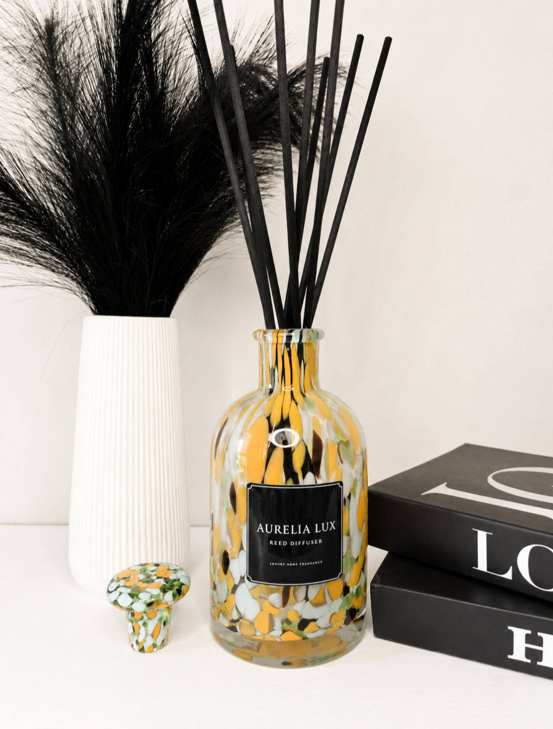 1 Litre Monochrome Reed Diffuser | Long-Lasting Home Scent — AURELIA LUX
