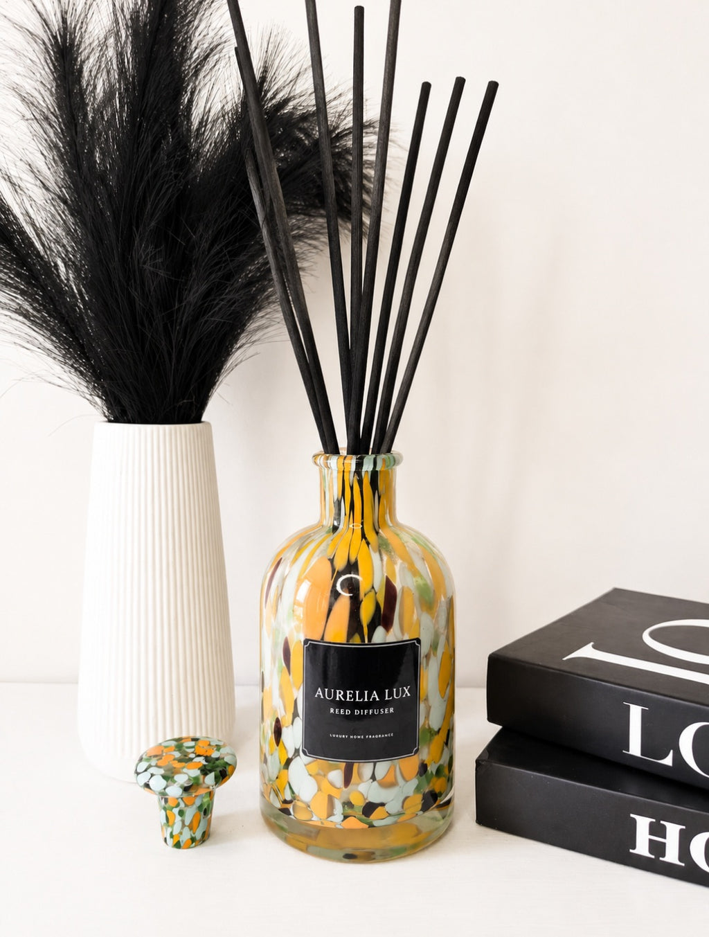 1 Litre Monochrome Reed Diffuser | Long-Lasting Home Scent — AURELIA LUX