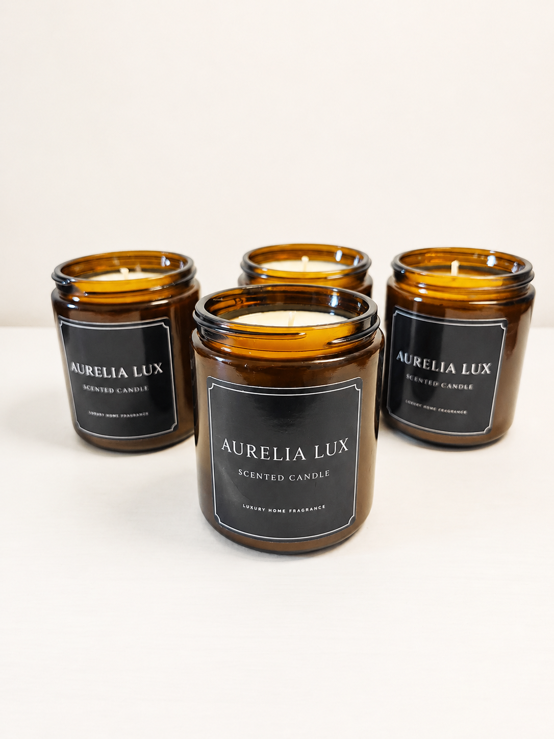 Aurelialux Amber Glass Soy Scented candle