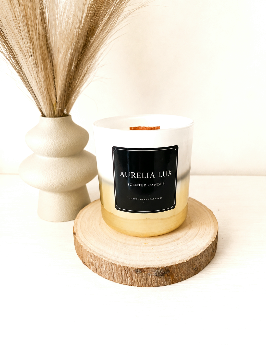 Aurelialux Large Gold Ombre 60hr Scented Candle