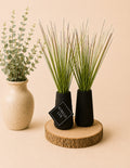 Double Pampas Grass- Ribbed Vases