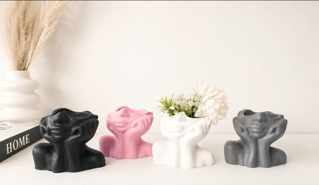 Luxe Ceramic Face Vase & Planter | Decorative Home Décor — AURELIA LUX