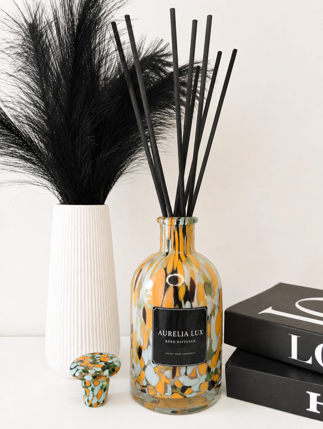 1 Litre Monochrome Reed Diffuser | Long-Lasting Home Scent — AURELIA LUX